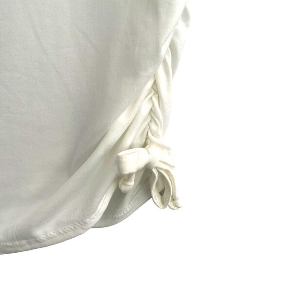 Olivia Rae - Short sleeve side cinch top. Size: XL Color: White - Picture 2 of 6